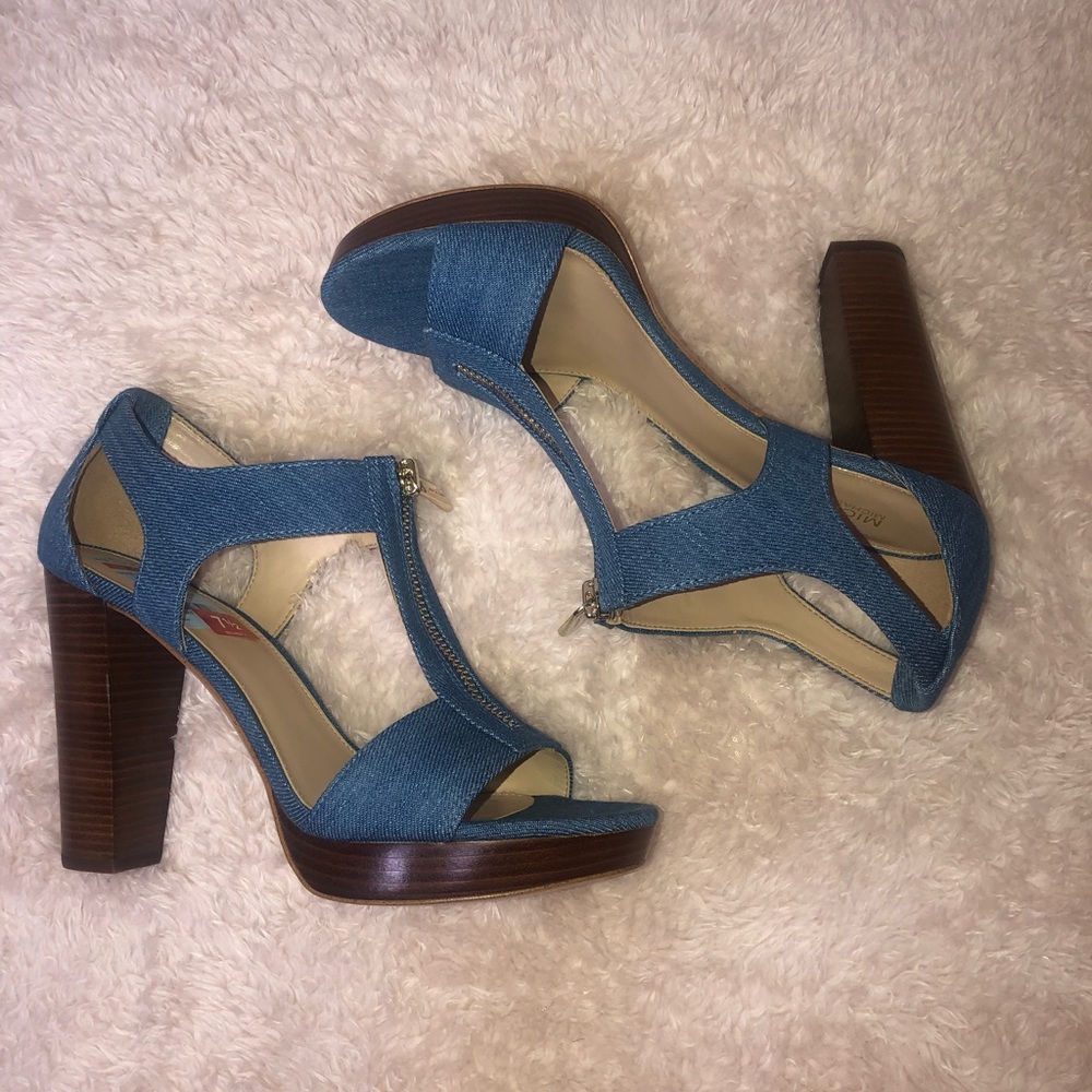 Michael Kors Denim Jean Pumps Heels Christmas